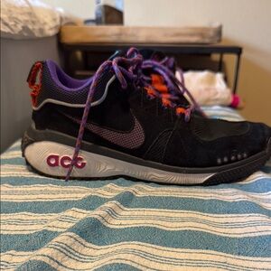 Nike ACG Black and Orange Sneakers